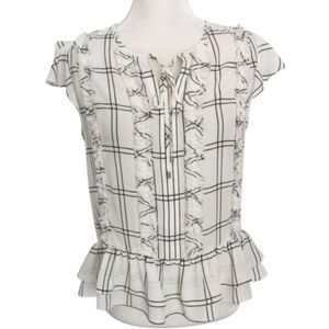Cap Sleeve Tie Front Top SP